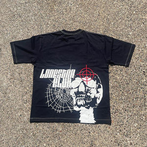 T-shirt graphique noir Take A Risk, streetwear inarrêtable, t-shirt en coton surdimensionné pour homme, style décontracté hip-hop - Product Image 6