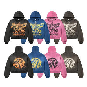 Article frais Design unique Sweat à capuche unisexe lourd 400gsm Street Wear Offre Spéciale prix bon marché Sweat à capuche de grande personnalité - Product Image 1