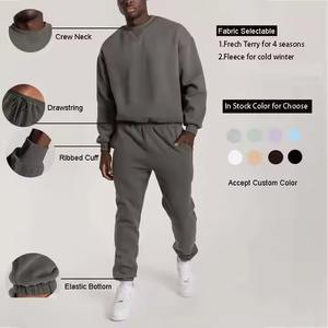 Ensemble de pantalons de survêtement personnalisés pour hommes de 2 pièces, sweat à capuche brodé en détresse, pantalons de survêtement évasés, pantalons de jogging, survêtements en détresse pour l'hiver - Product Image 3