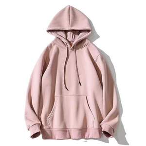 Haute qualité 350 GSM coton épais blanc pull uni poids lourd surdimensionné sweats à capuche sans ficelle unisexe Logo personnalisé sweats à capuche pour hommes - Product Image 4