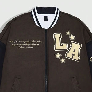 Varsity vestes hommes femmes décontracté hip hop streetwear vêtements d'extérieur style vintage confortable chaud laine corps 2025 - Product Image 4