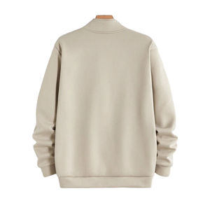 ชุดกีฬาสำหรับผู้ชายชุดวอร์มเนื้อผ้าคอตตอน100% ระบายอากาศได้ดีมีซิปสีล้วนสำหรับฤดูหนาวและฤดูใบไม้ร่วง - Product Image 5