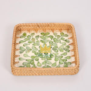 Plateau en rotin de coquillage naturel écologique de décor à la maison de luxe de mode de conception créative de Offre Spéciale du Vietnam - Product Image 6