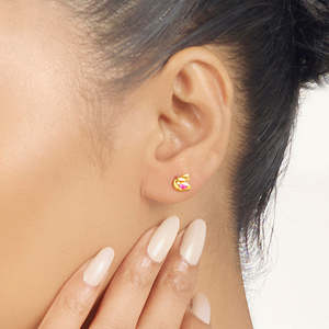 Pendientes de Oro de 18K con Diseño de Alas de Serenidad, con Diamantes y Circonitas, Joyería de Moda para Compromiso - Product Image 2