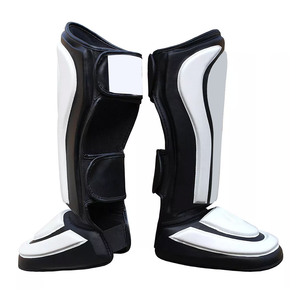 Conception personnalisée en cuir de vachette MMA protège-tibias de protection pour le kickboxing entraînement protège-tibias - Product Image 4