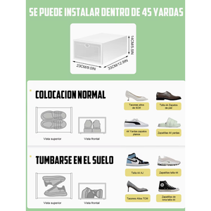 Scatola Impilabile per 14 Paia di Scarpe e Oggetti, per Scarpe Sportive da Uomo e Donna, Scarpe con Tacco Alto, Organizzazione Abbigliamento - Product Image 3