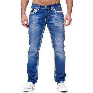 Top Vente Unisexe Couleurs Personnalisées Tailles Denim Pantalon Respirant Style Droit avec Bouton Imperméable Décoration pour l'Hiver - Product Image 3