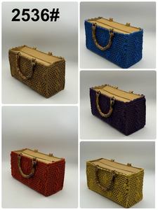 Sac à main élégant en crochet pour femme, motif fleur de maïs en bambou, sac à main exquis en coton avec accessoire panier tricoté camélia, accessoires de mode - Product Image 6