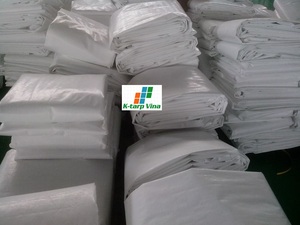 Alta calidad K-Tarp Vina PE Lona Color blanco Heavy Duty Mejor OEM ODM Fabricante de Vietnam Ofrece servicio de corte - Product Image 5