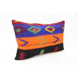 Multicolor Bohemian Kilim Pillow 16x24 Inch Luxury <b>Silk</b> <b>Cushion</b> Woven Vintage Print for Sofa and Floor Use for Christmas - Product Image 3