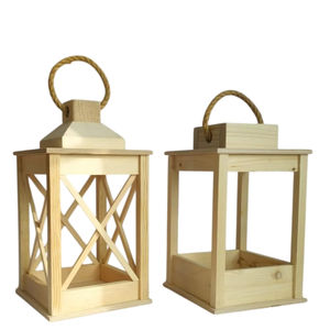 Modern Style Indoor Home <b>Decor</b> Finest Quality Wood and Metal Hanging Candle Lantern with Metal Top on <b>Sale</b> for Christmas - Product Image 4