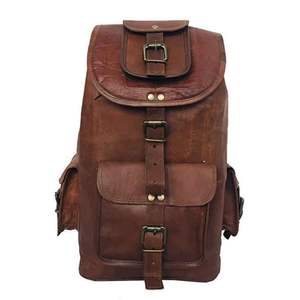 Mochila de Cuero de Grano Completo Marrón Vintage, Mochila Unisex con Cierre de Cremallera, Material de Papel Suave, Regalo PARA EL Día DE LA Madre - Product Image 1