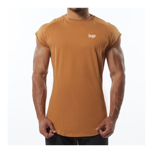 Último diseño, camiseta de gimnasio en stock Premium para hombre, nueva ropa deportiva informal, camiseta lisa ajustada, entrenamiento deportivo personalizado - Product Image 4
