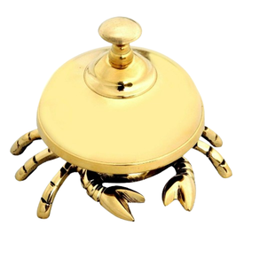 Campana de Escritorio Moderna de Latón, Tamaño Personalizable, Acabado Dorado, Grabada, Diseño Artesanal Duradero, Campana para Decoración de Oficina y Hogar - Product Image 2