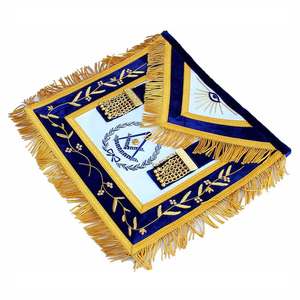 Delantal Masónico de Cuero, Duradero, Bordado, Diseño Elegante, Correa Ajustable, Ideal para Reuniones Ceremoniales de Logia, Rituales y Eventos - Product Image 5