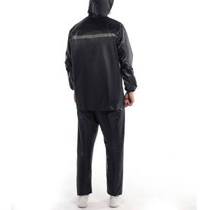 Veste de pluie en toile imperméable réfléchissante à haute visibilité personnalisée pour une utilisation promotionnelle Coupe-vent Capuche amovible devant - Product Image 5