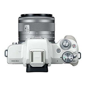 Kit d'appareil photo hybride blanc pour vlogging avec objectif 15-45 mm, vidéo 4K, Wi-Fi intégré et technologie NFC - Product Image 1