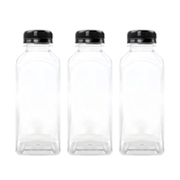 Bouteilles de jus en plastique recyclables personnalisées de 2 oz, 8 oz, 16 oz, 32 oz, 350 ml, 500 ml avec bouchon, bouteilles de boissons avec bouchons anti-effraction