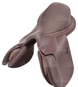 El sillín de salto de contacto cercano de cuero italiano más vendido para carreras de caballos inglesas occidentales de la India - Product Image 3