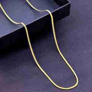 Collier chaîne pour femme en laiton plaqué or micro 14K 18K 24K, motif serpent, style maillons tendance, vente en gros - Product Image 2