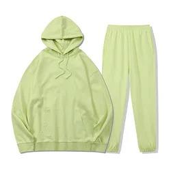 Sweat à capuche imprimé décontracté à la mode d'hiver pour femmes et survêtements en toile deux pièces survêtements meilleurs prix! - Product Image 3