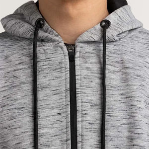 Sweat à capuche zippé en coton mélangé Over Face Sweats à capuche pour hommes Logo personnalisé Hip Hop Sweat à capuche à fermeture éclair pour hommes à vendre - Product Image 2