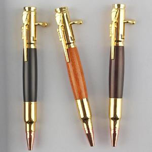 Stylo à bille en forme de balle d'action de boulon en bois promotionnel de logo personnalisé de NM-016wood avec les composants en métal - Product Image 3