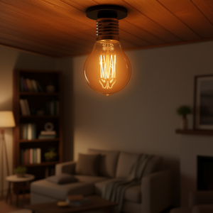 Ampoules LED E27 6W à filament ambre, produit écoénergétique, catégorie éclairage - Product Image 3
