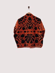 Bohemian Floral Embroidered <b>Velvet</b> <b>Blazer</b> Mandarin Collar Full Sleeve Women's Autumn Outerwear - Product Image 2