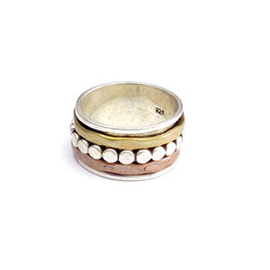 Everyday Wear Three Tone <b>Spinner</b> <b>Ring</b> 8.2 Gram - Product Image 1