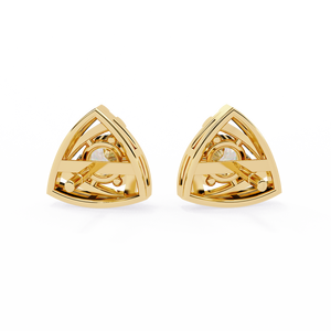 Magnifiques boucles d'oreilles de fiançailles en or 18 carats avec diamants de laboratoire certifiés IGI - Product Image 4