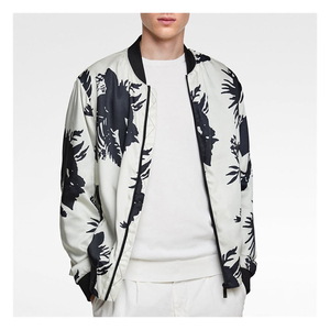 Men's Stylish Reversible Bomber <b>Jacket</b> Color Contrast Windproof <b>Waterproof</b> Casual <b>Thin</b> Zipper Closure Stand Breathable Plus Size - Product Image 1