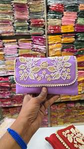 Classic Design Ladies Women's Handbag Clutch <b>Bag</b> Purse With Best Color floral Resin And Chain also At Best Price Indian Colorful - Product Image 4