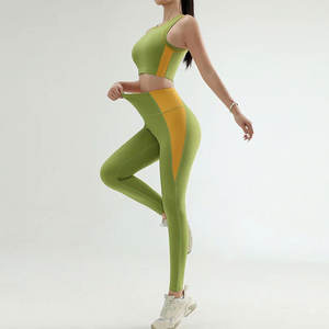 Conjunto de Yoga de 2 Piezas Transpirable y Ecológico Personalizable para Mujer con Logotipo Frontal y Cintura Elástica para Gimnasio, Correr y Entrenamientos en Casa - Product Image 4