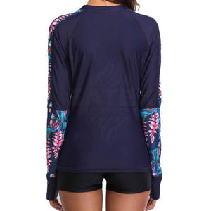 T-shirt de bain anti-UV pour femme, respirant, écologique, séchage rapide, manches longues, tissu extensible léger, protection solaire - Product Image 2