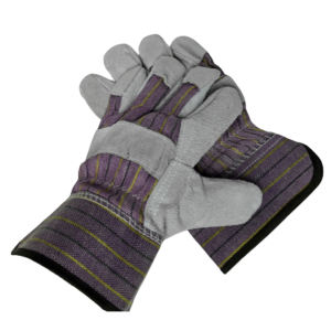 ถุงมือนิรภัยหนังวัวแบบแยกนิ้วถุงมืออุตสาหกรรมทนความร้อนถุงมือผ้าใบสำหรับคนแคนาดา - Product Image 4