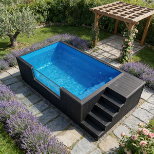 Piscina al aire libre, piscina de hidromasaje al aire libre, piscina de bronceado, accesorios para contenedores de envío, piscina infantil con estructura - Product Image 6