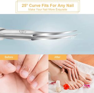 Ciseaux à ongles de beauté personnalisés, ciseaux à cuticules, ciseaux à maquillage, acier inoxydable, lames courbes et pointues, ciseaux à ongles fins pour la beauté - Product Image 6