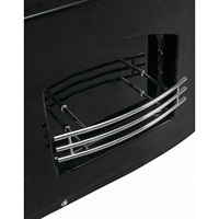 Baignoire Spa Intérieure Whirlpool VILLA CARLOTTA Coin LED 1530 X 1530 mm Noir Acrylique Luxueux 1 Personne Portable Massage à l'Air