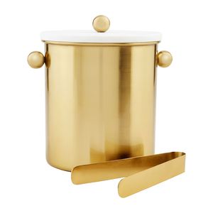 Modern Design Brass Cylindrical Beverage <b>Ice</b> <b>Bucket</b> with New Design for Beverage <b>Gold</b> Color Cooler & Container - Product Image 2