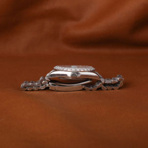 Reloj de Pulsera de Alta Calidad con Bisel Personalizado, con Esfera Azul Claro, Estilo Hip Hop, con Diamantes Moissanite - Product Image 5