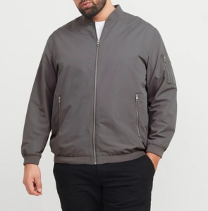Chaqueta de bombardero de hombre de alta calidad ajustada gran oferta de diseño personalizado ropa de calle chaqueta de bombardero de hombre Lisa informal para hombre - Product Image 4