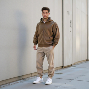 Sudadera con Capucha Premium Unisex, Cierre Completo, Talla Grande, Forro Sólido, Estilo Vintage, 100% Algodón French Terry, Ropa Urbana Casual de Invierno - Product Image 6