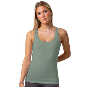 Vente en gros 2023 débardeur en coton pour femme débardeur en coton riche en élasthanne taille extensible - Product Image 4