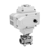 DN20 DN25 DN32 DN40 DN50 DN65 DN80 vannes à boisseau sphérique électriques à haute plate-forme en acier inoxydable 220V 12V 24V solénoïde bidirectionnel eau