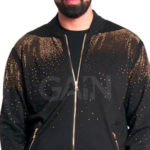 Survêtement d'hiver à capuche personnalisé avec strass pour homme - Respirant, séchage rapide, vêtement décontracté et tendance - Product Image 6