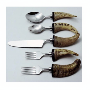 Juego de Cubiertos de Acero Inoxidable y Resina con Mango de Resina de Lujo Ecológico y Estilo Único para Restaurantes de Hotel - Product Image 2