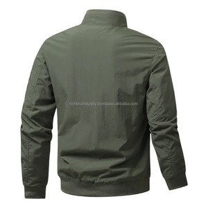 Printemps Automne Nouveau Style Loisirs Workwear de Sialkot Pakistan Casual Hommes Flight Jacket Washed Stand Collar Jacket Multi-Pocket - Product Image 2