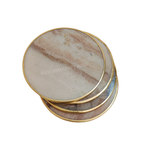 Ensemble de dessous-de-verre en marbre classique, qualité supérieure, best-seller, dessous-de-verre en pierre de qualité supérieure, décoration de table de cuisine à domicile, cadeau - Product Image 1