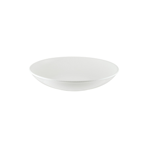 Plato para Servir Pasta y Ensalada de Porcelana Iris Blanco de 25 cm, Capacidad de 1300 cc, Apto para Lavavajillas, Diseño Minimalista para Fiestas - Product Image 1
